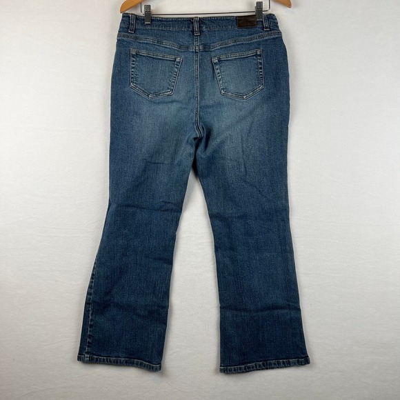 Lands End Bootcut Jeans Womens 12P Classic Waist Original Fit Denim Blue petite - Picture 6 of 11